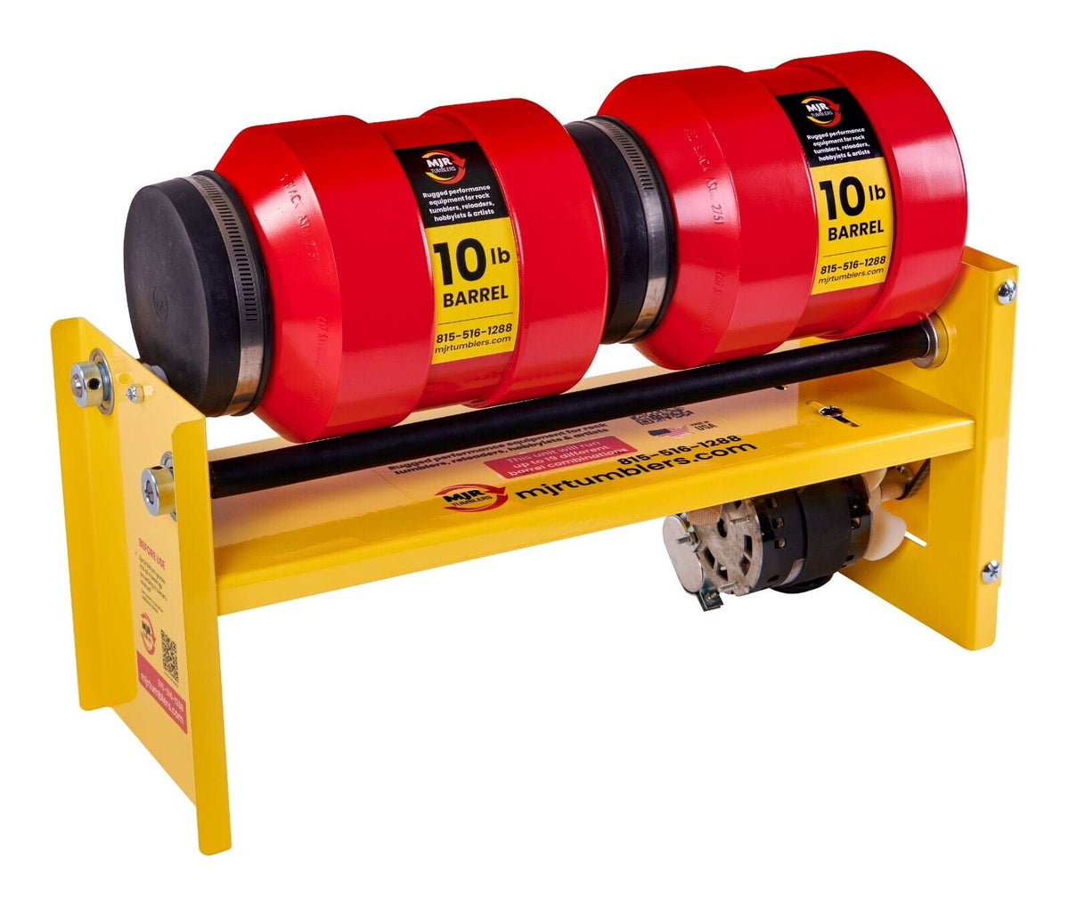 Lunabuddy™ 20lb, Double 10lb Barrel, Large Base Rotary Rock Tumbler MJR TUMBLERS Winner Best High End Unit 2019, 20 & 2021