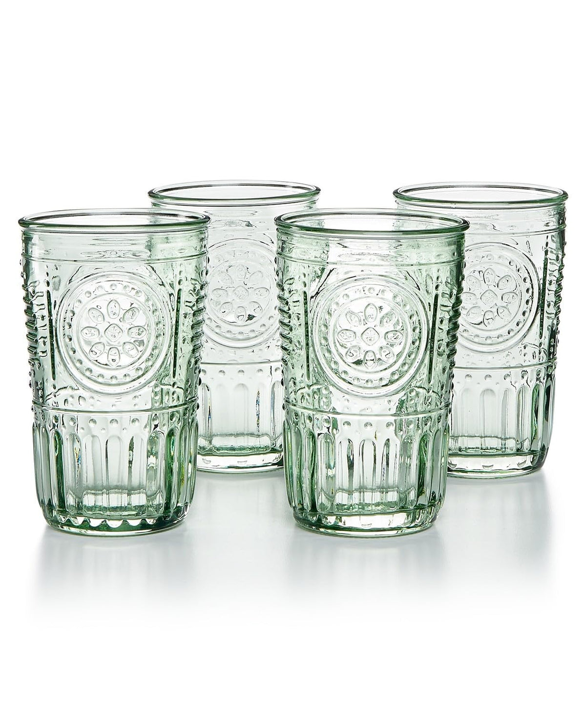 Lunabuddy™ Bormioli Rocco 387595GRS021524 Romantic Tumbler, Set of 4, 10.25 oz, Pastel Green