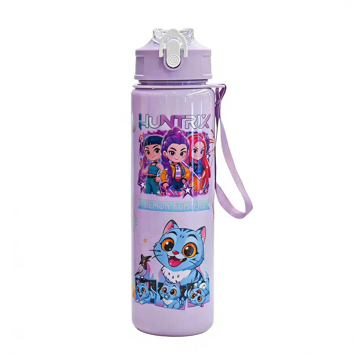 Lunabuddy™ Cartoon Anime Tumbler – Reusable Hard Plastic Water Bottle with Lid & Straw Eco, Drinkware, Portable, Cup, Mug, Bottled, Washable, Stylish