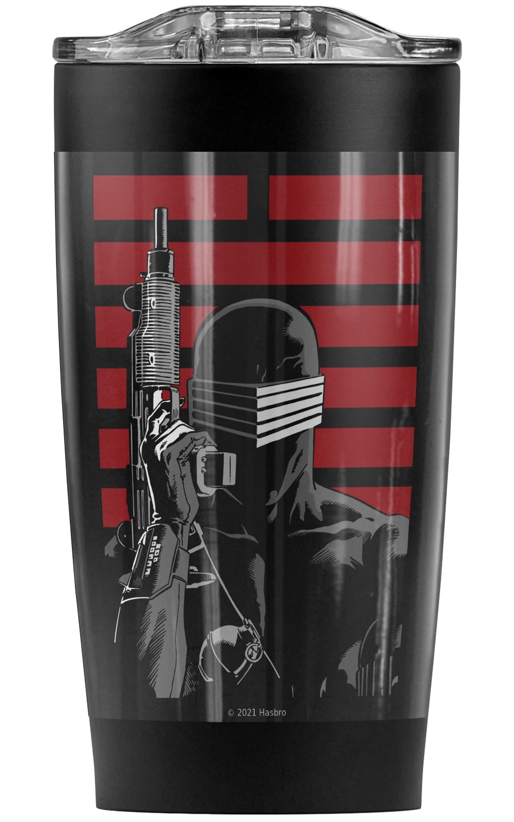 Lunabuddy™ G.I. Joe/Snake Eyes Ninja Stainless Steel Tumbler 20 oz Coffee Travel Mug/Cup, Vacuum Insulated & Double Wall with Leakproof Sliding Lid | Great for Hot Drinks and Cold Beverages