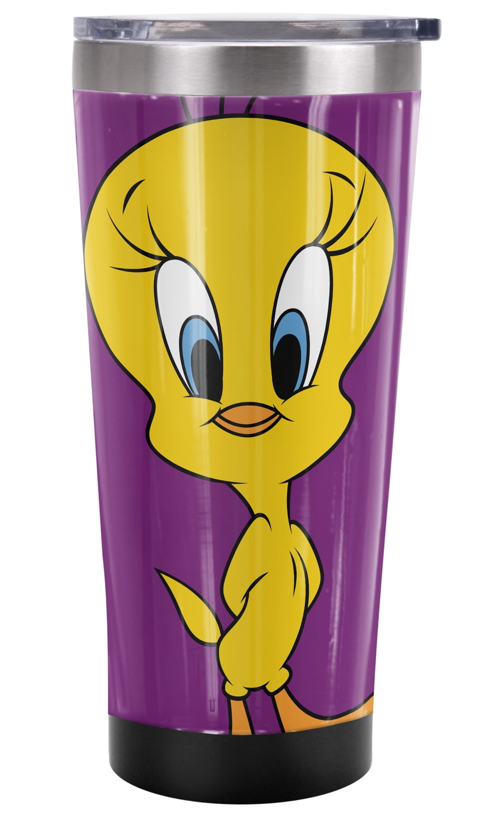 Lunabuddy™ Looney Tunes Official Tweety Bird Pose 20 oz Travel Tumbler, Stainless Steel, Vacuum Insulated with Leak Resistant Slide-Lock Lid