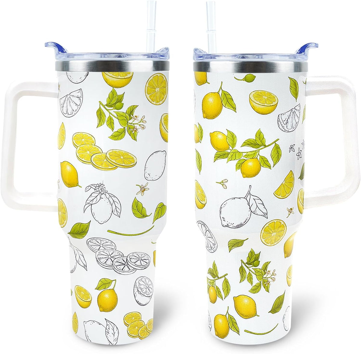 Lunabuddy™ Mom Tumbler 40 oz Tumbler with Handle and Straw Lid Leak