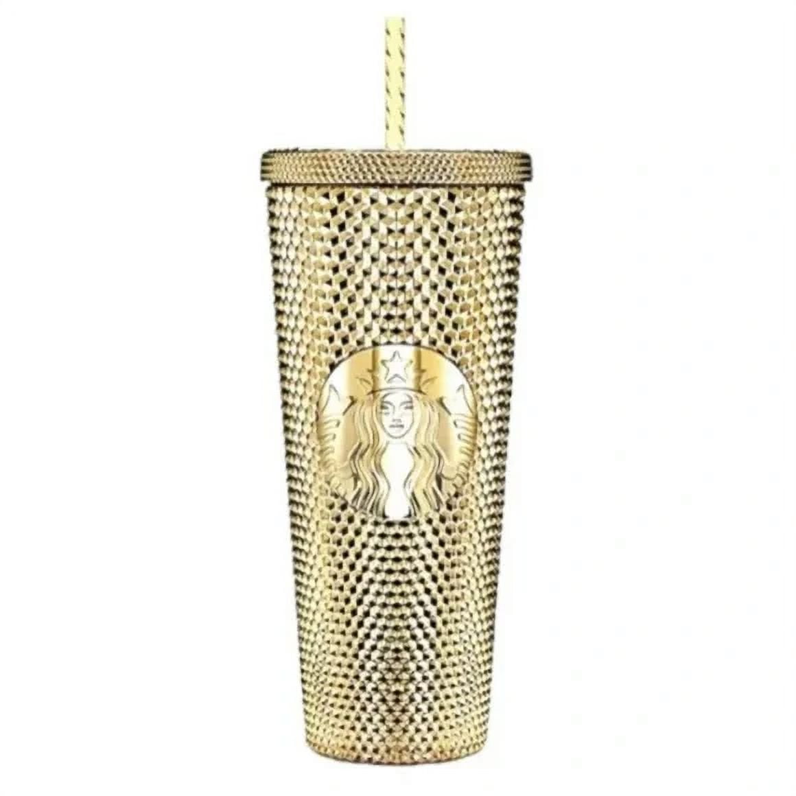 Lunabuddy™ *Christmas 2022* Gold Foil Studded Cold Drink Tumbler --24oz