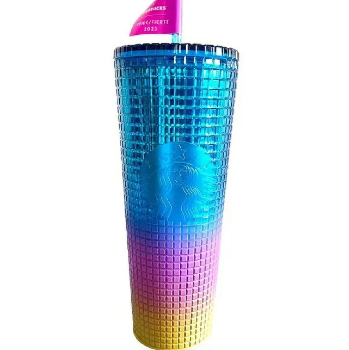 Lunabuddy™ Tumbler Tim Singleton Rainbow Grid Gradient Ombre - Venti 24oz - Summer 2023