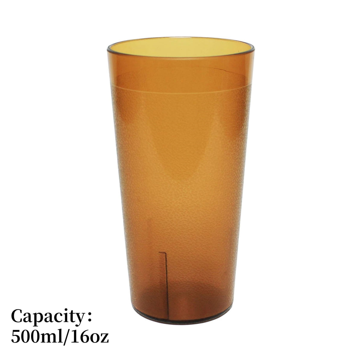 Lunabuddy™ Clear Frosted Drinking Glasses,Reusable Drinking Cups, Large Capacity Beverages Cups,Amber Cold Drink Cups,Unbreakable Plastic Tumbler,for Birthday Party Picnic Buffet 16oz
