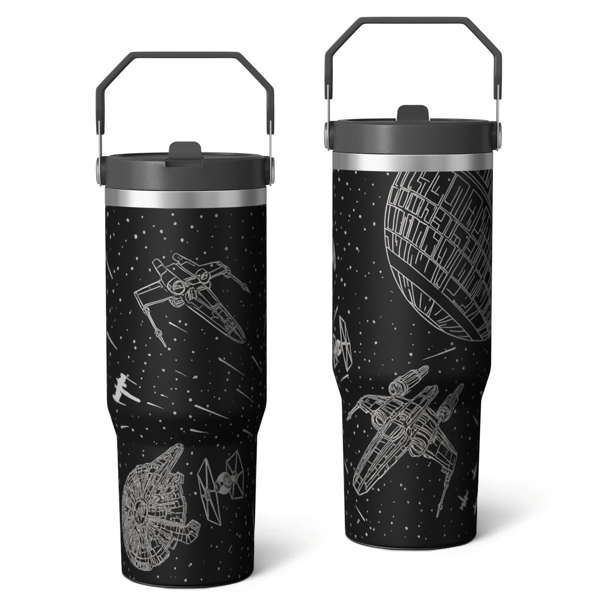 Lunabuddy™ 1pc Movie 30oz Tumbler with Straw & Handle - Insulated Stainless Steel Cup | Holiday Gift for Man Women (Christmas, Valentine's, Birthday)