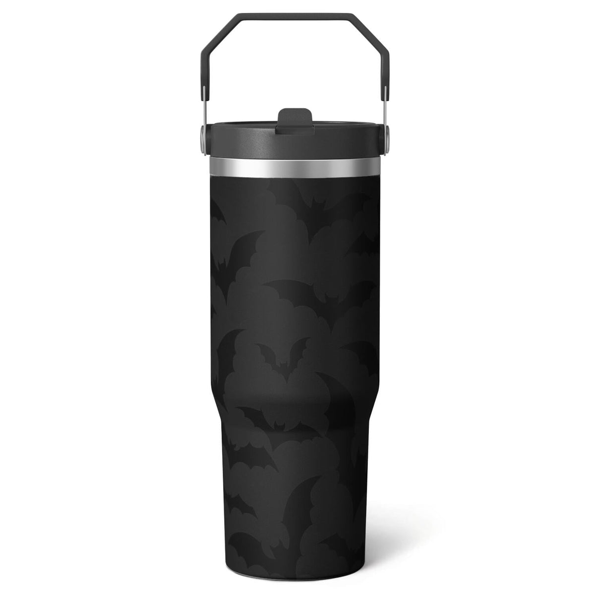 Lunabuddy™ 1pc Halloween Bat 30oz Tumbler with Straw & Handle - Insulated Stainless Steel Cup | Holiday Gift for Man Women (Christmas, Valentine's, Birthday)