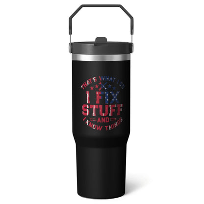 Lunabuddy™ 1pc Bow 30oz Tumbler with Straw & Handle - Insulated Stainless