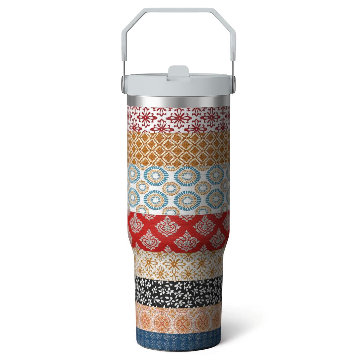 Lunabuddy™ 1pc shark 30oz Tumbler with Straw & Handle - Insulated Stainless