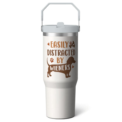 Lunabuddy™ 1pc Bow 30oz Tumbler with Straw & Handle - Insulated Stainless