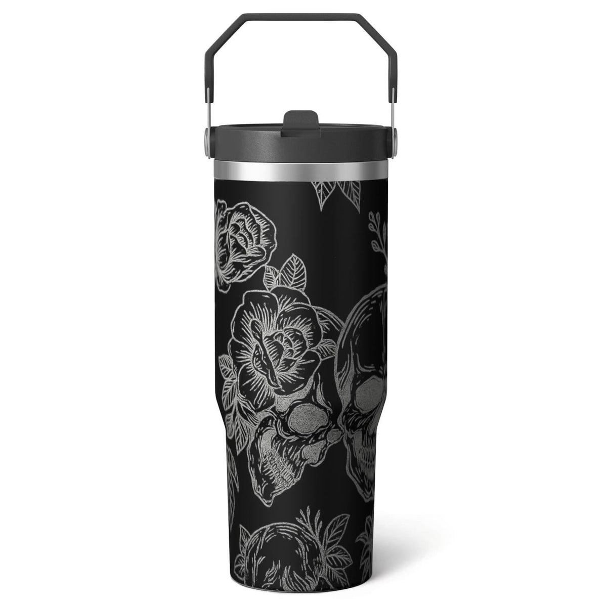 Lunabuddy™ 1pc cherry 30oz Tumbler with Straw & Handle - Insulated Stainless