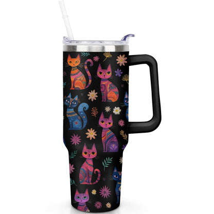 Lunabuddy™ 1pc Goose 40oz Tumbler with Straw & Handle - Insulated Stainless
