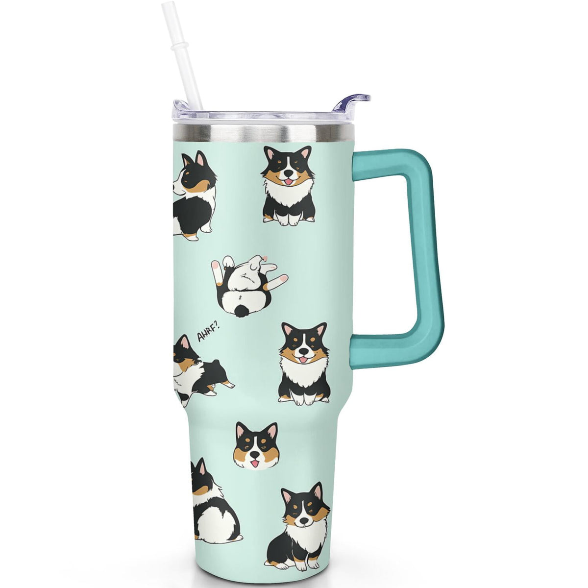 Lunabuddy™ 1pc Goose 40oz Tumbler with Straw & Handle - Insulated Stainless