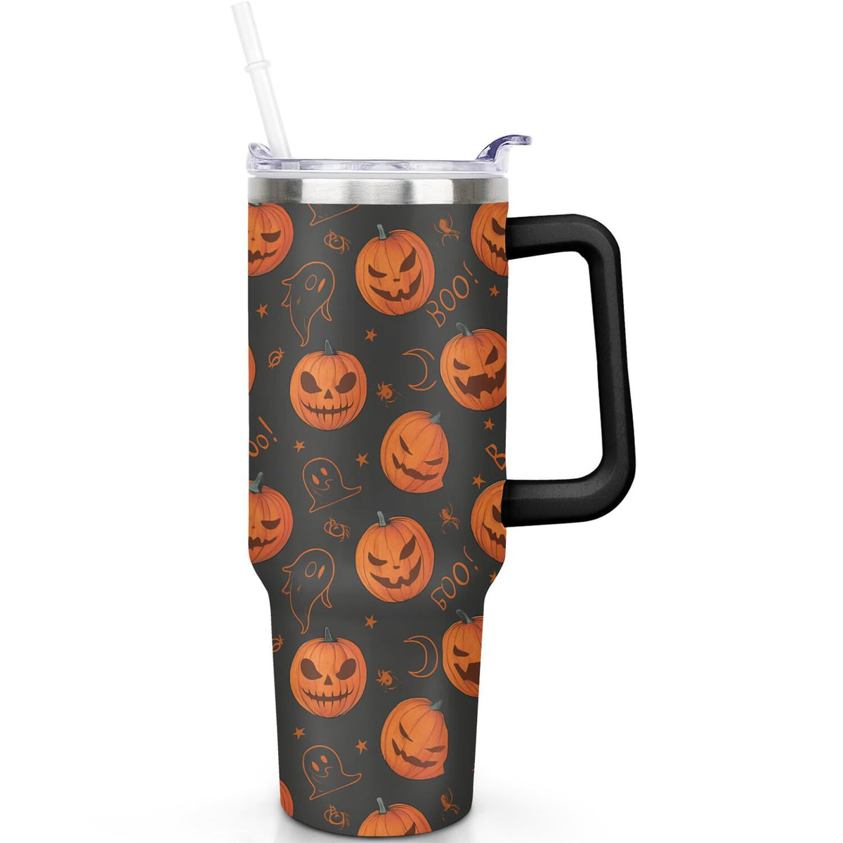 Lunabuddy™ 1pc Paw prints 40oz Tumbler with Straw & Handle - Insulated