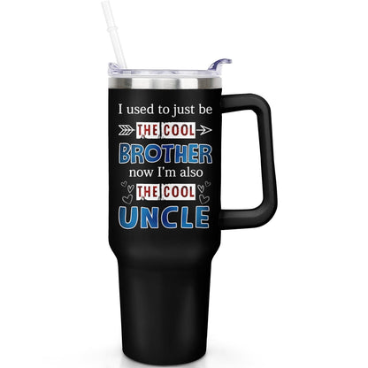 Lunabuddy™ 1pc cherry 40oz Tumbler with Straw & Handle - Insulated Stainless