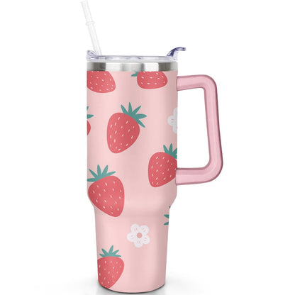 Lunabuddy™ 1pc Goose 40oz Tumbler with Straw & Handle - Insulated Stainless