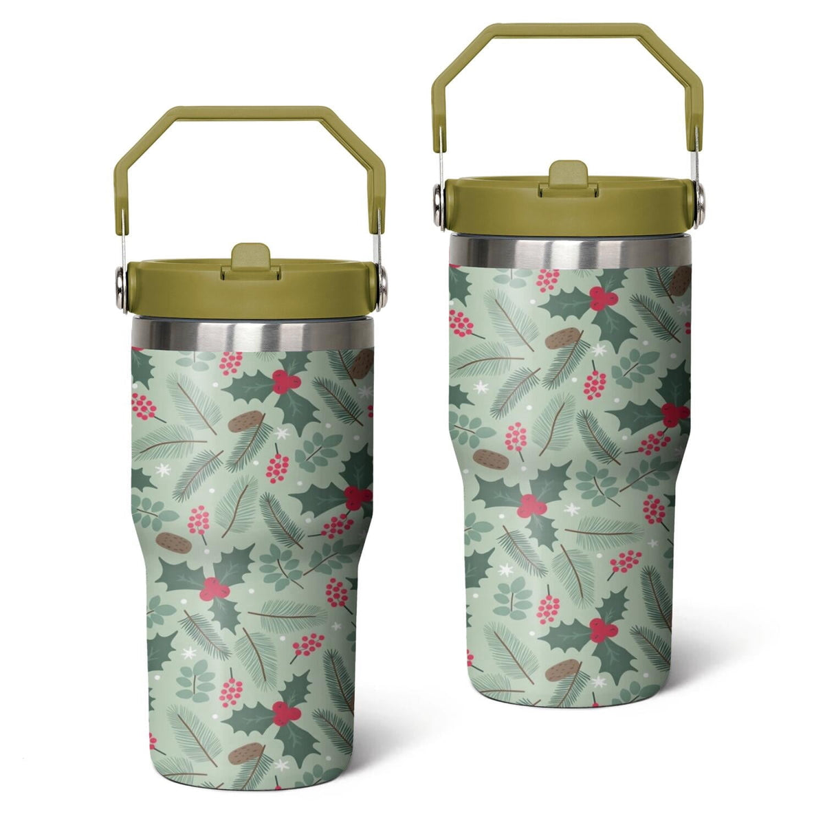 Lunabuddy™ 20 Oz Tumbler Christmas Tree Gift Tumbler with Lid and Straw
