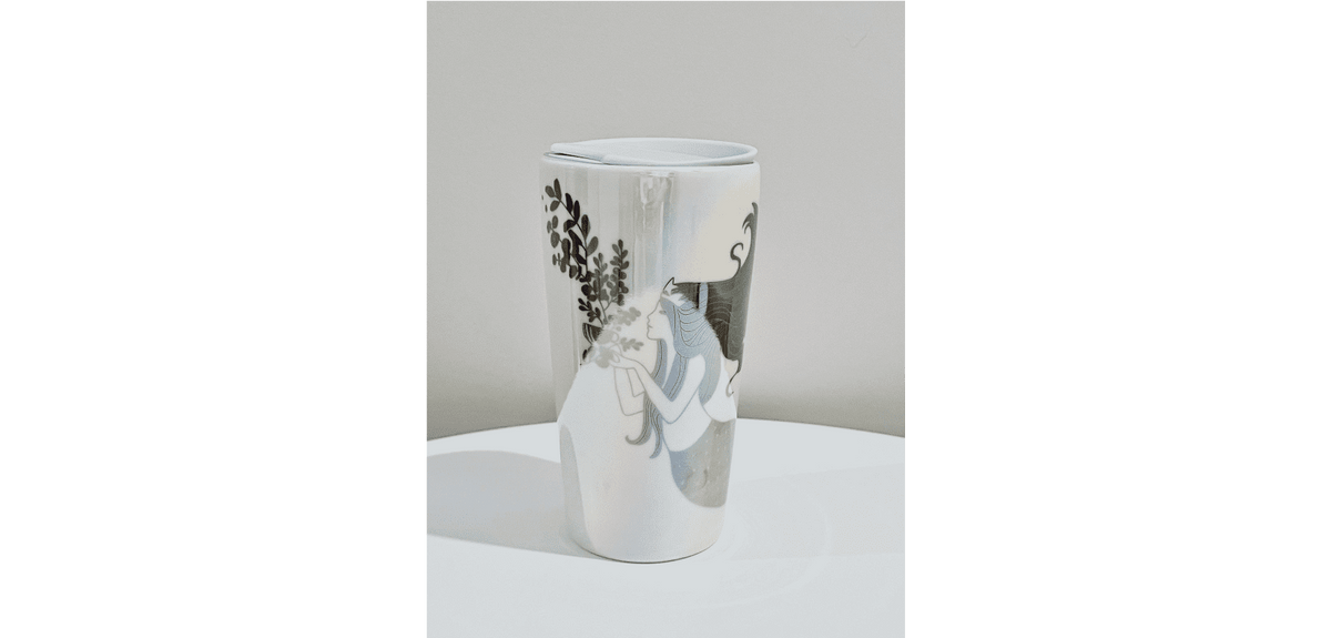 Lunabuddy™ 2021 Iridescent Siren Ceramic Tumbler w/ Lid - Limited Edition
