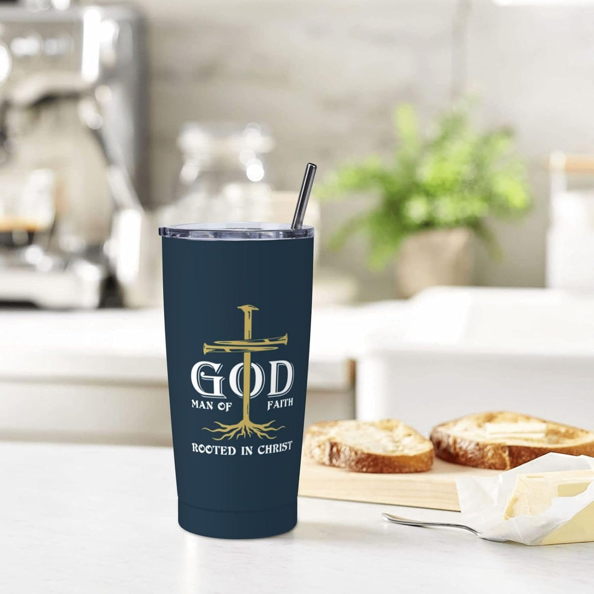 Lunabuddy™ Christian Gifts for Men, Religious Gifts for Men, Christian Man of God Tumbler 20oz, Bible Verse Gift Coffee Travel Mug, Christian Spiritual Inspirational Catholic Gift Cup for Dad Grandpa