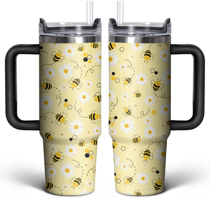 Lunabuddy™ Football Lover Gift 30 oz Flip Straw Tumbler with Top Handle
