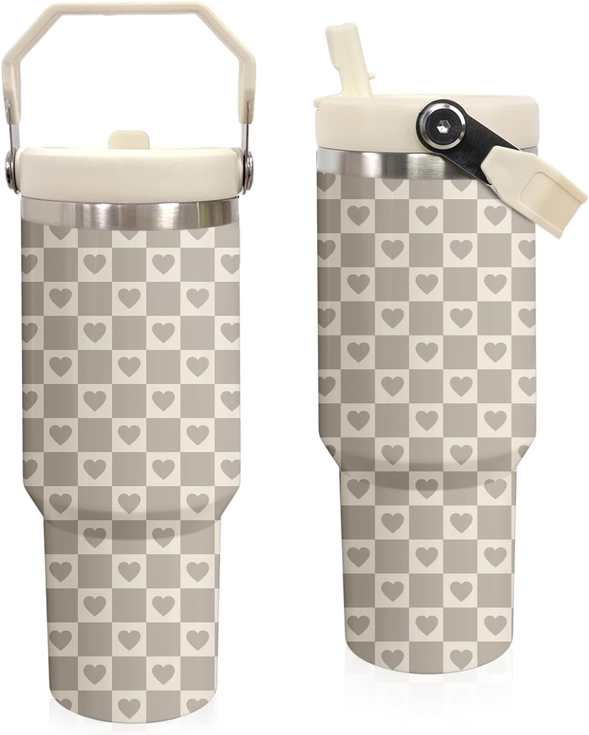 Lunabuddy™ Elephant Mug 30 oz Tumbler with Handle Flip Straw Leak Proof