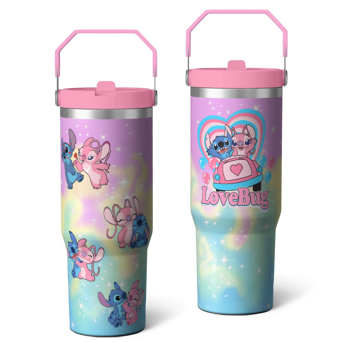 Lunabuddy™ 30oz Cartoon Movie Stainless Steel Tumbler with Lid and Straw,Spill Proof