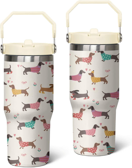 Lunabuddy™ 30oz Dachshund Tumbler with Handle