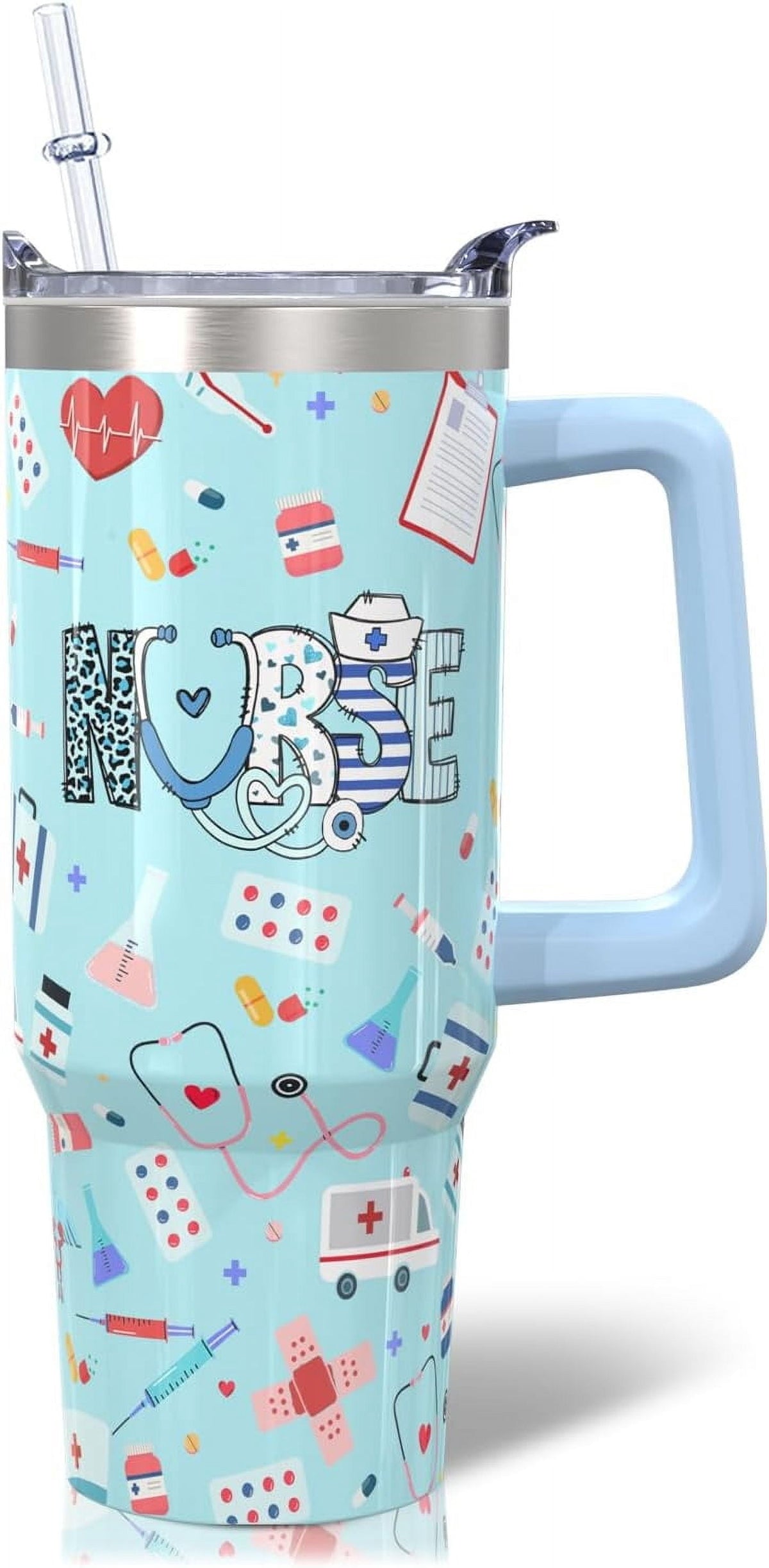 Lunabuddy™ 30oz Stainless Steel Sea Turtle Tumbler with Lid and Straw