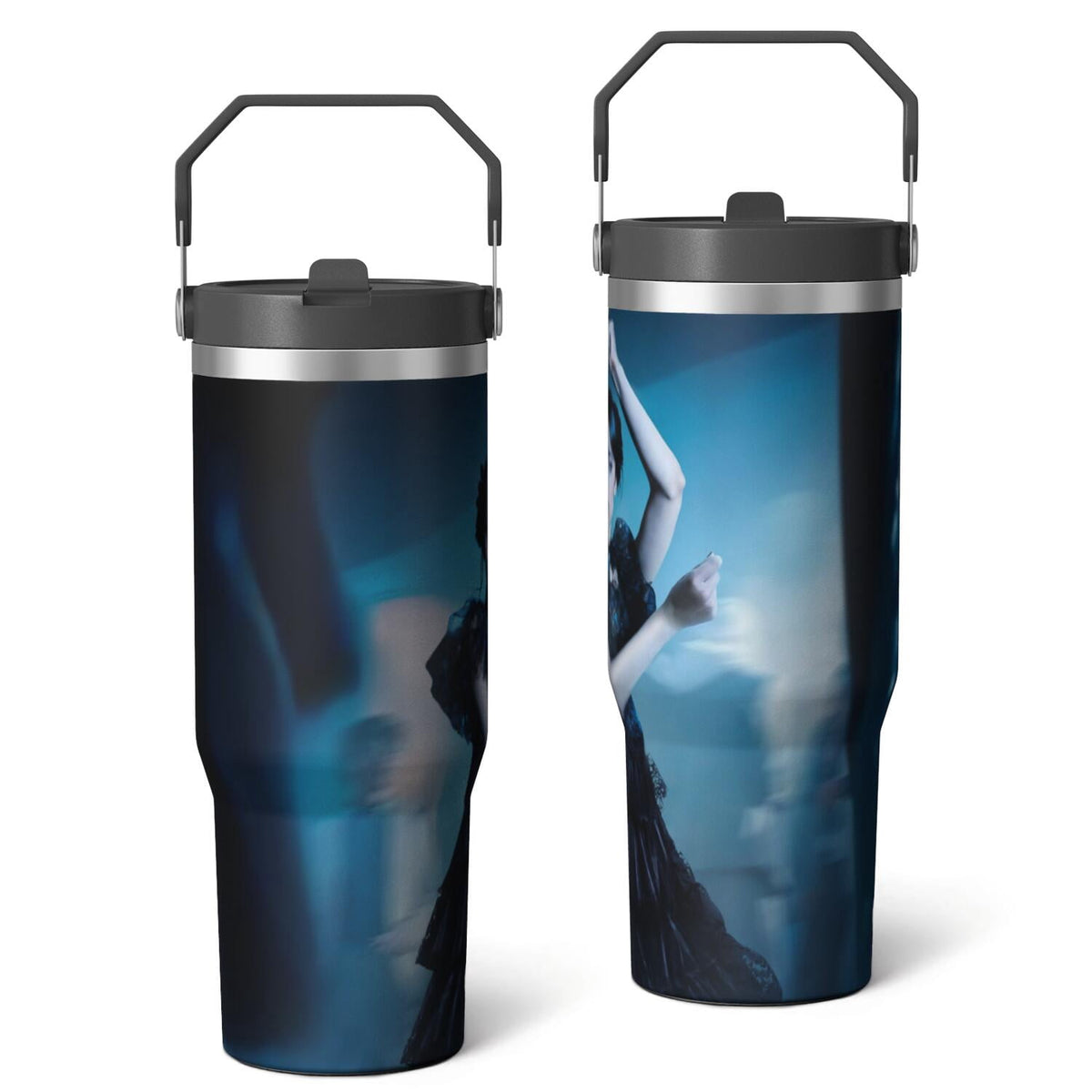 Lunabuddy™ 30oz Wednesday Girl Stainless Steel Tumbler with Lid and Straw,Wednesday Stuff