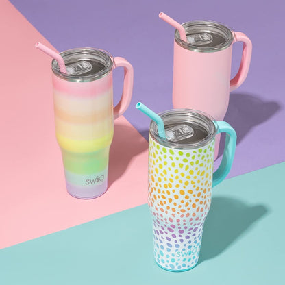 Lunabuddy™ 40oz Mega Mug | Insulated Stainless Steel Tumbler with Handle | Over The Rainbow