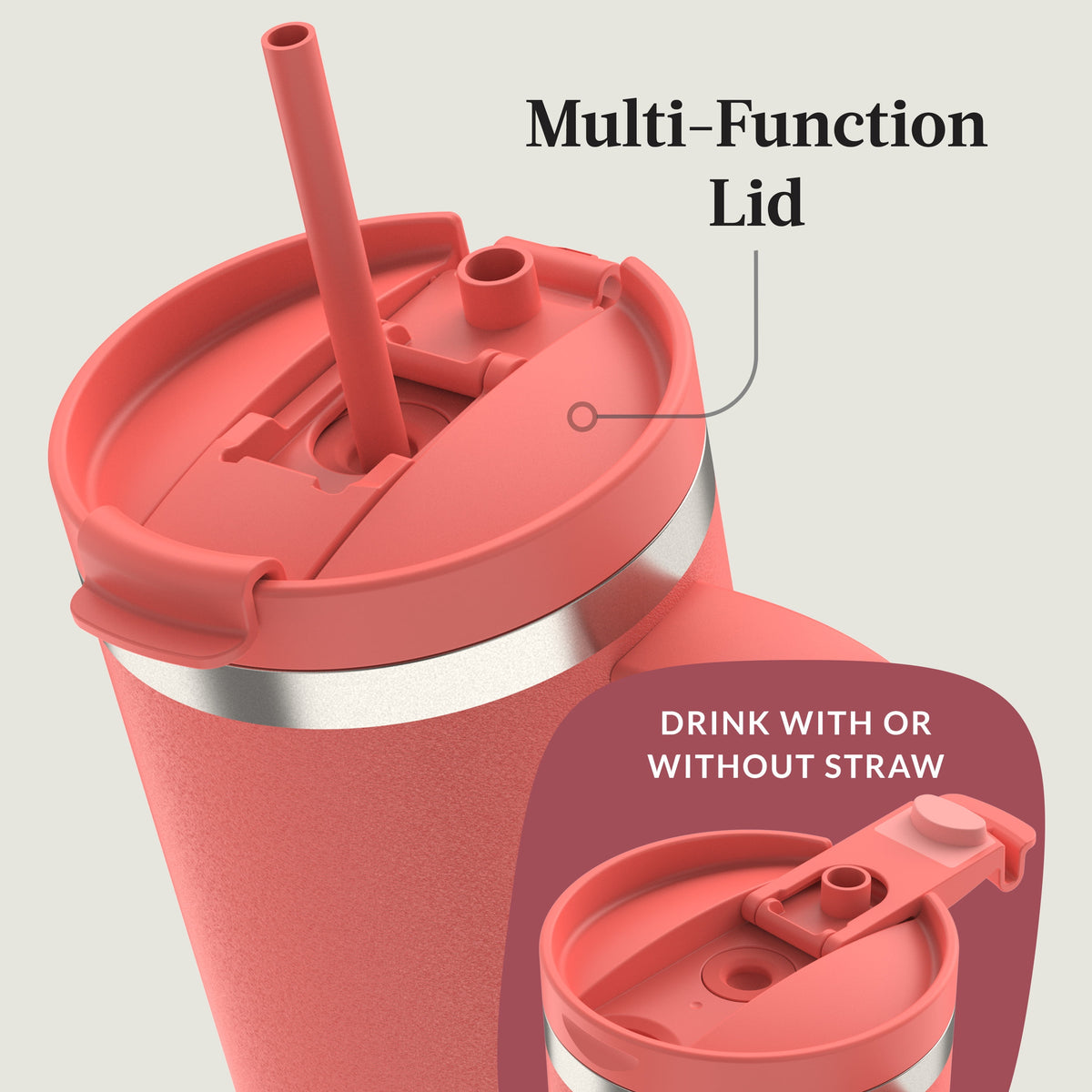 Lunabuddy™ Streeterville Tumbler 40oz Coral