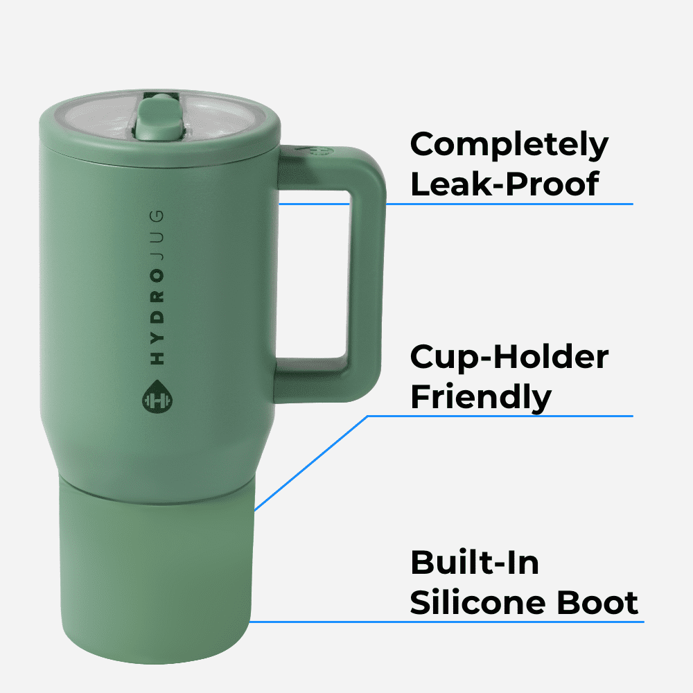 Lunabuddy™ Traveler 20 oz Water Bottle, Stainless Steel Insulated Tumbler with Flip Straw and Handle - Pink Sand