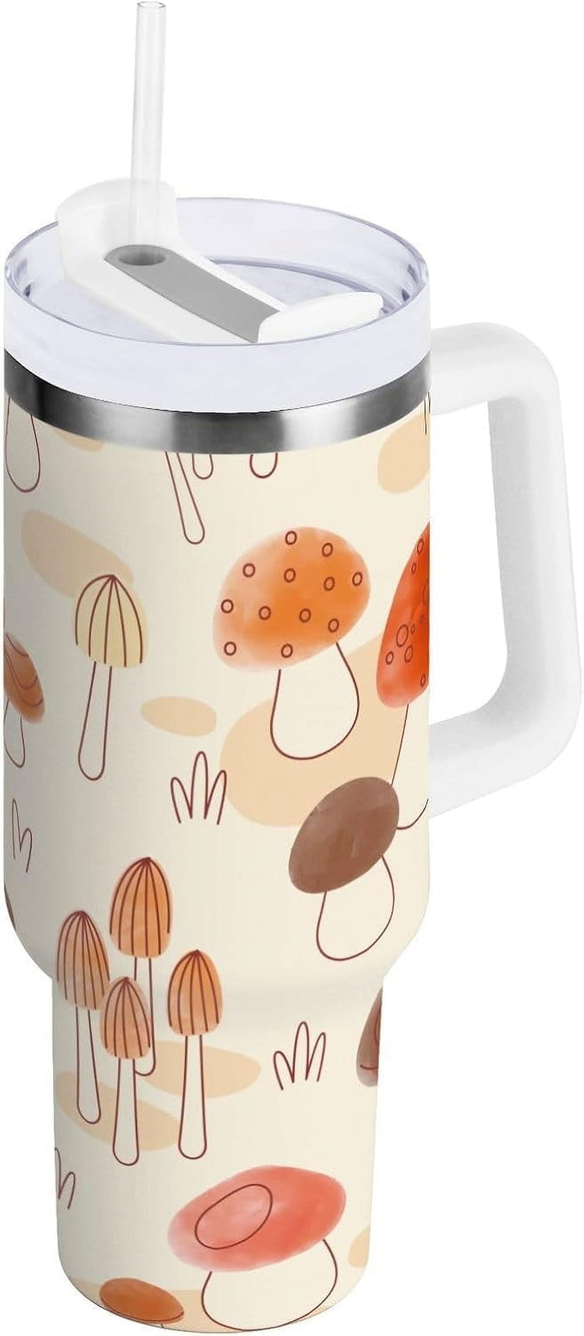 Lunabuddy™ 40 oz Tumbler with Handle Lid and Straw Insulated Water Tumbler