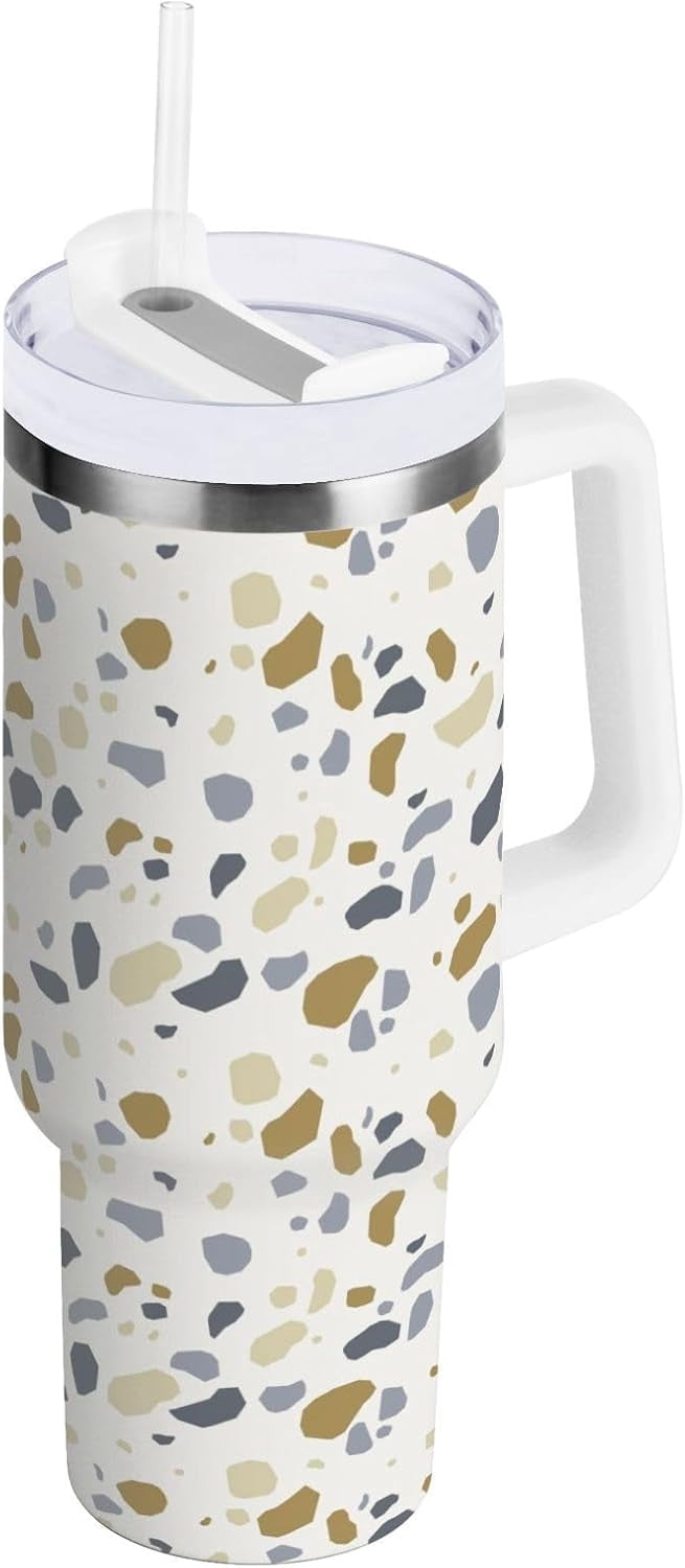 Lunabuddy™ 40 oz Tumbler with Handle Lid and Straw Insulated Water Tumbler