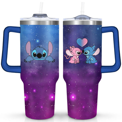 Lunabuddy™ 40oz Cartoon Movie Stainless Steel Tumbler with Lid and Straw,Spill Proof
