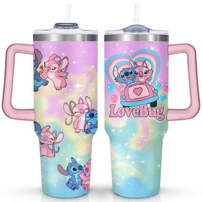 Lunabuddy™ 40oz Cartoon Movie Stainless Steel Tumbler with Lid and Straw,Spill Proof