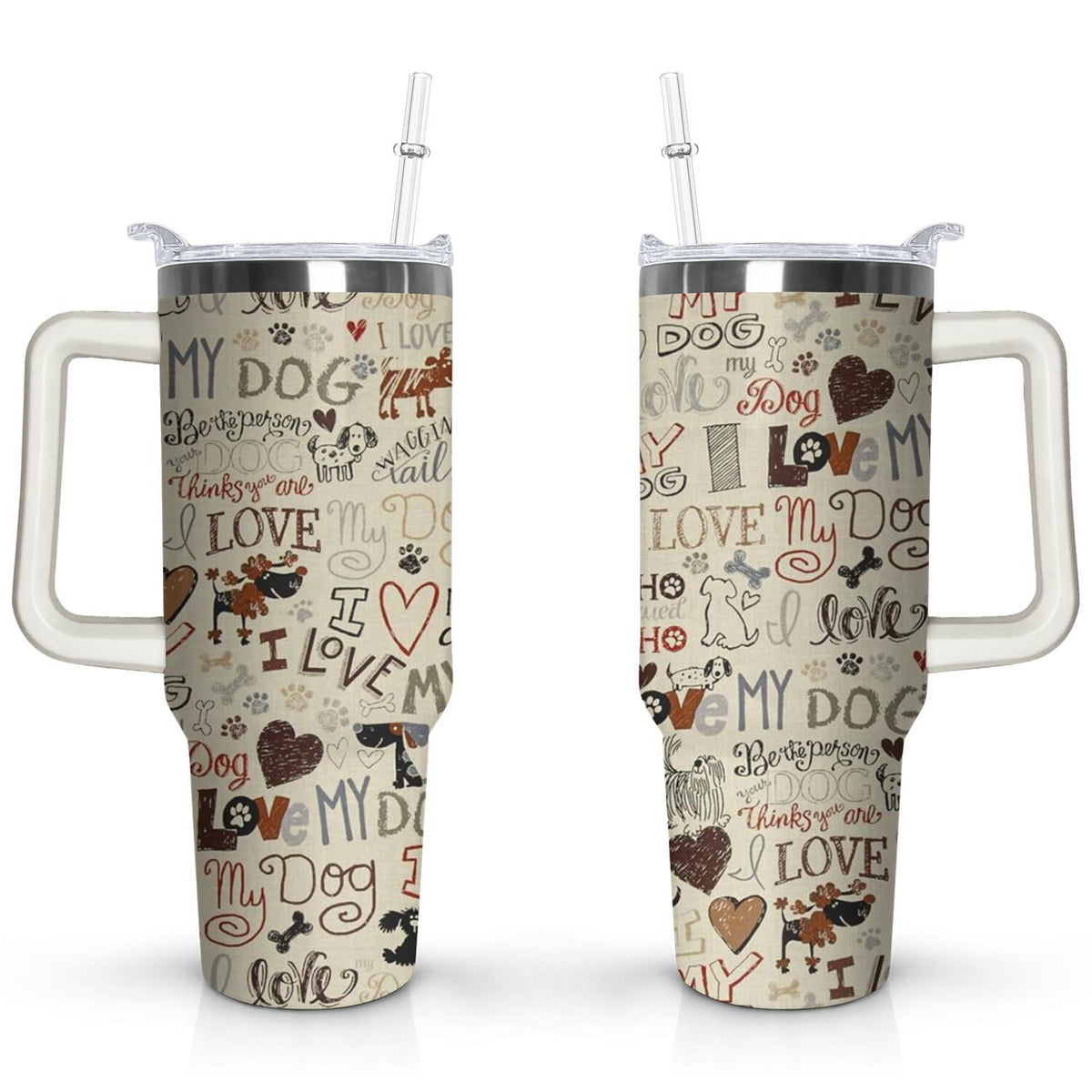 Lunabuddy™ Gift for Dog Lovers Cute Dog Tumbler for Women - 40oz