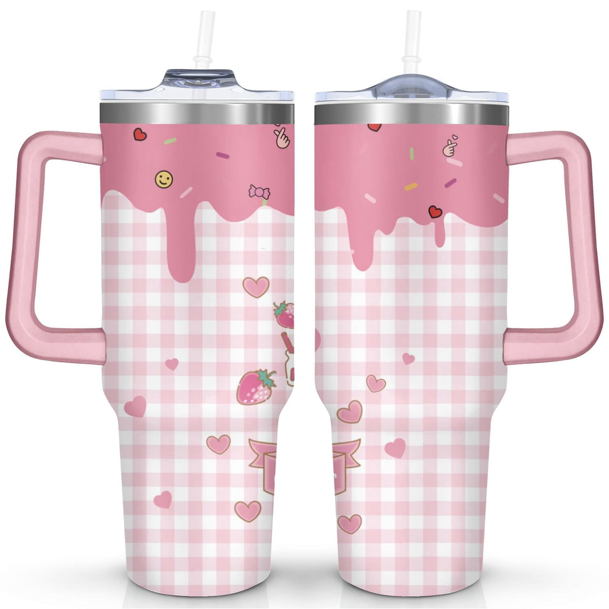 Lunabuddy™ 40oz Hello Kawaii Cat Cute Stainless Steel Tumbler with Lid