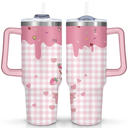 Lunabuddy™ 40oz Hello Kawaii Cat Cute Stainless Steel Tumbler with Lid