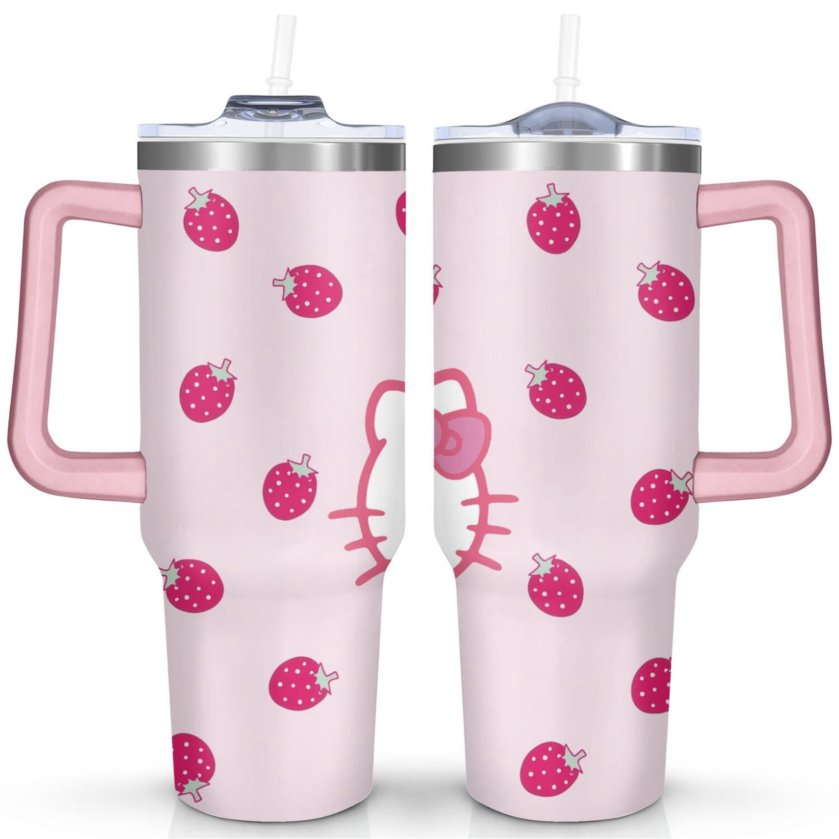 Lunabuddy™ 40oz Hello Kawaii Cat Cute Stainless Steel Tumbler with Lid