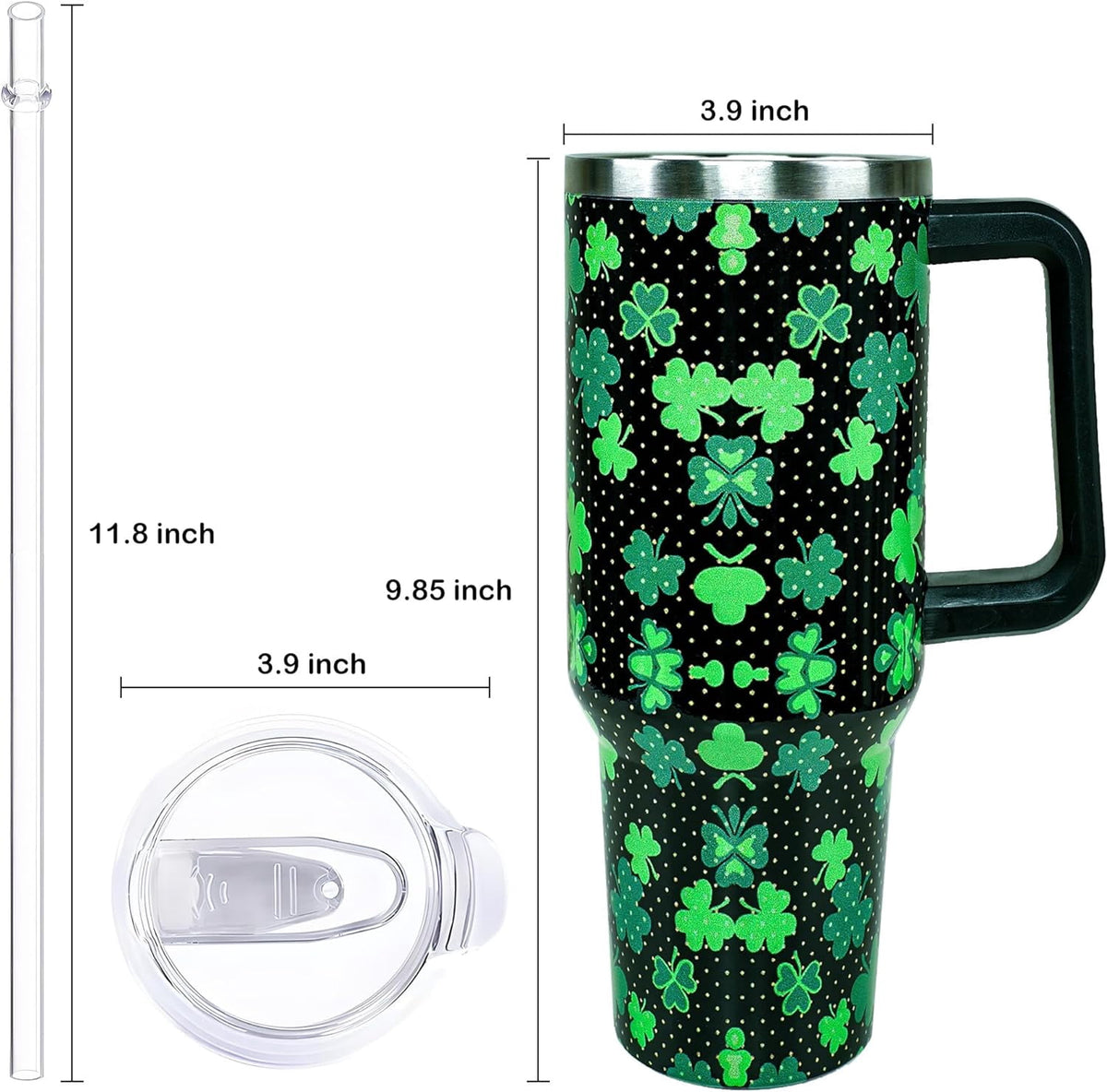 Lunabuddy™ 40oz Easter Bunny Tumbler with Handle and Straw, Rabbit Stainless Steel