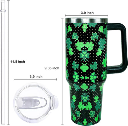 Lunabuddy™ 40oz Easter Bunny Tumbler with Handle and Straw, Rabbit Stainless Steel