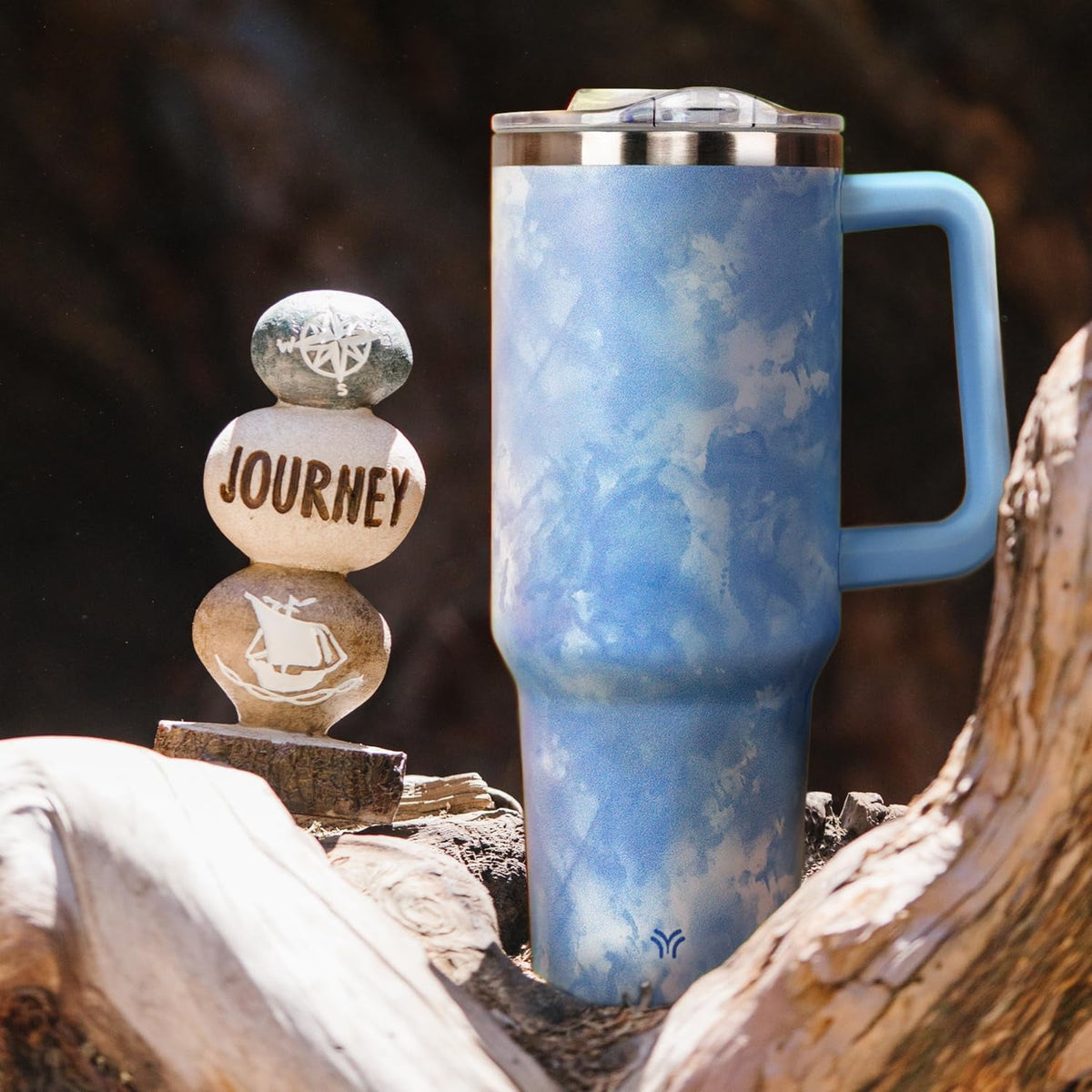 Lunabuddy™ 40oz Tumbler with Handle and Straw Lid | Vacuum Insulated Leak