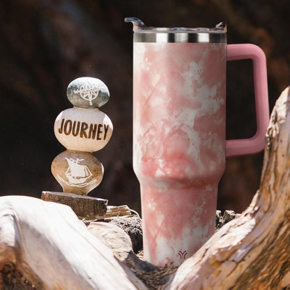 Lunabuddy™ 40oz Tumbler with Handle and Straw Lid | Vacuum Insulated Leak