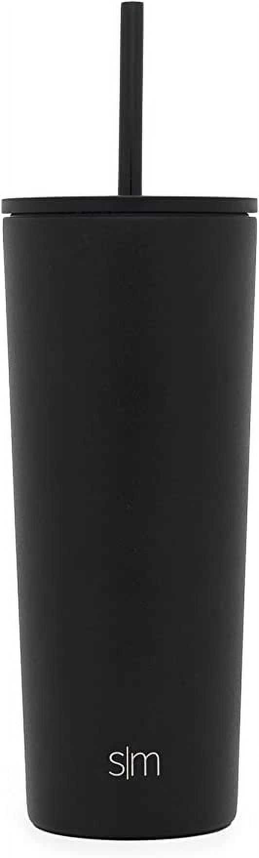 Lunabuddy™ 24oz Classic Tumbler with Straw and Flip Lid | Midnight Black