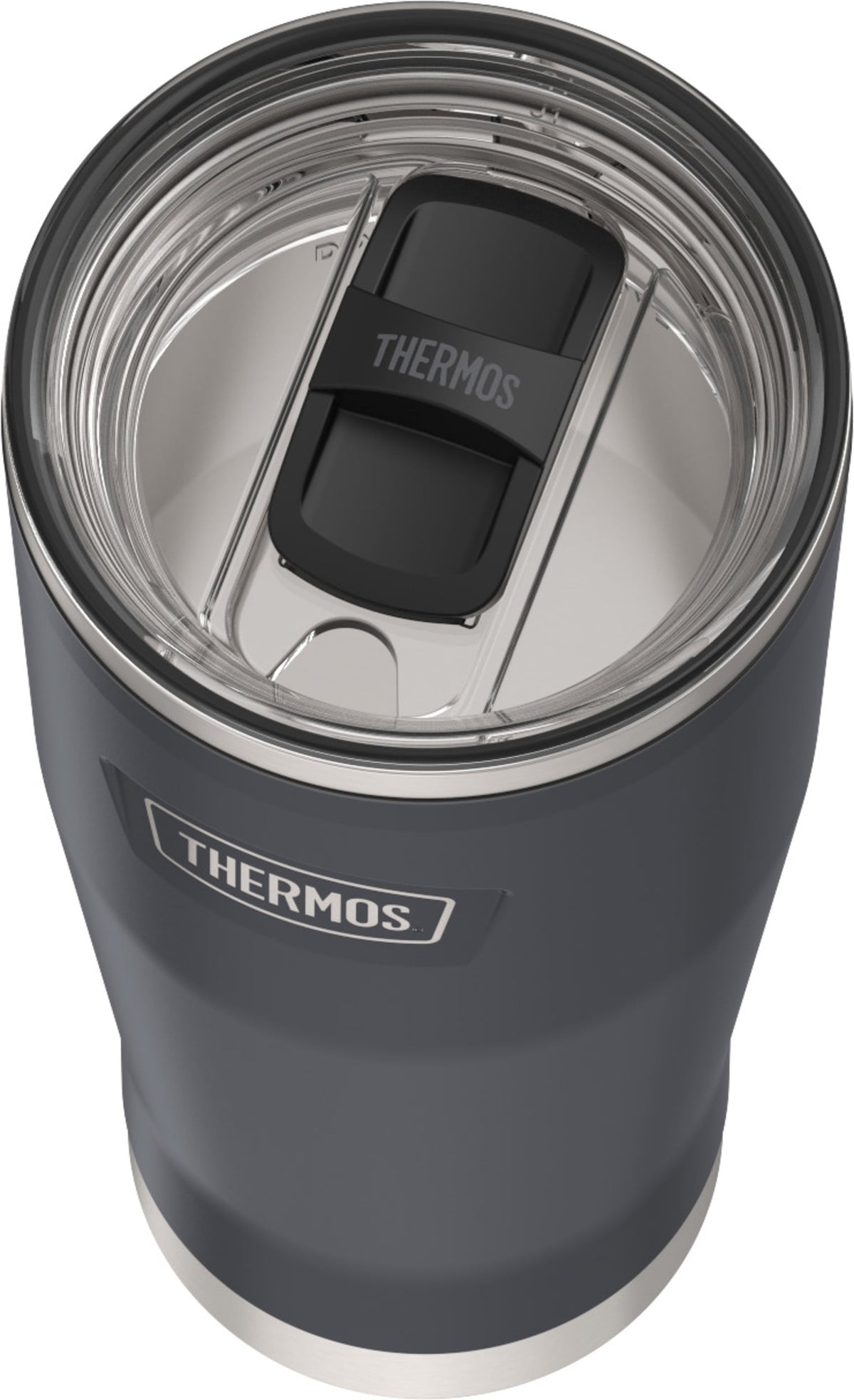 Lunabuddy™ Stainless Steel Tumbler, w/ Slide Lock Lid, Graphite, 18 oz