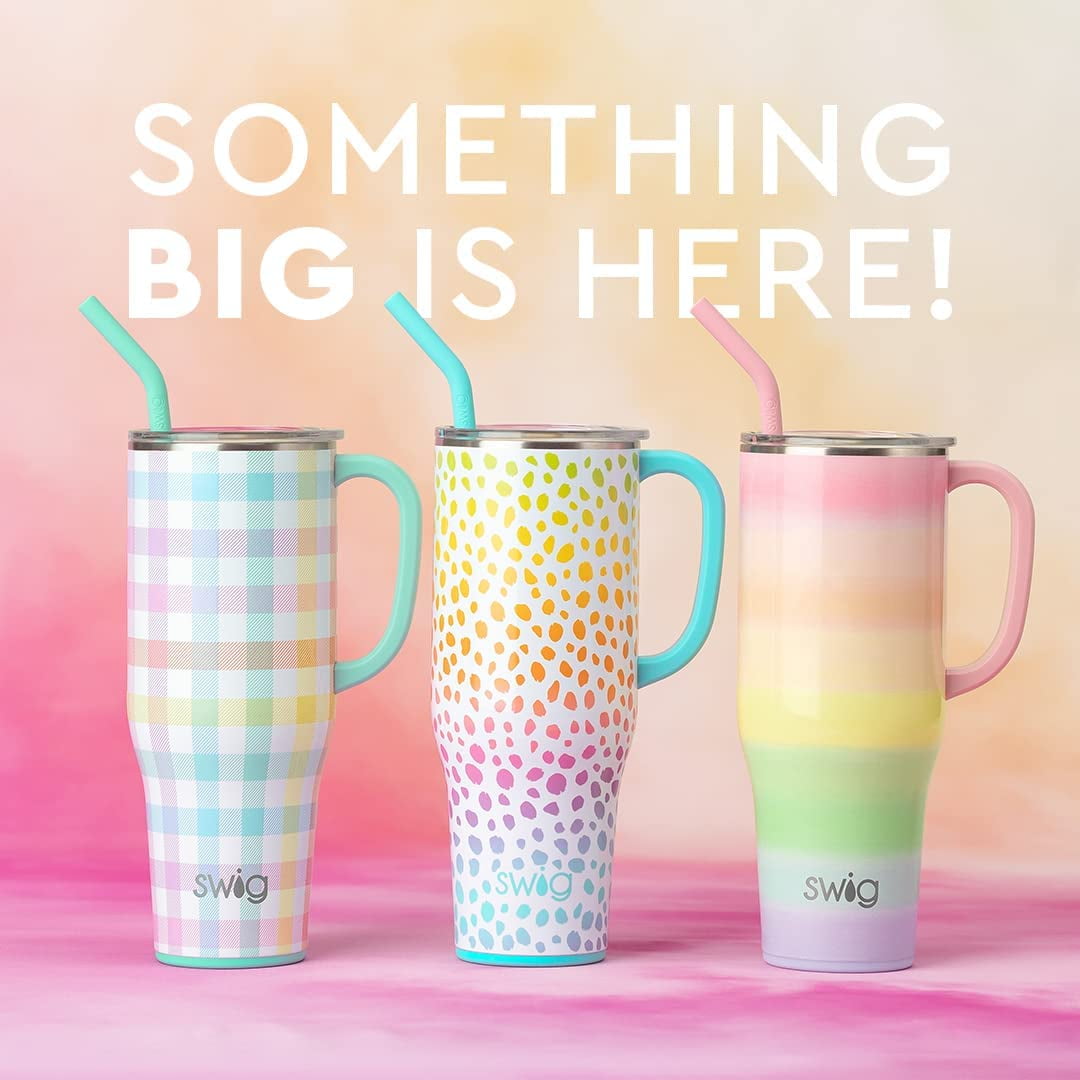 Lunabuddy™ 40oz Mega Mug | Insulated Stainless Steel Tumbler with Handle | Over The Rainbow