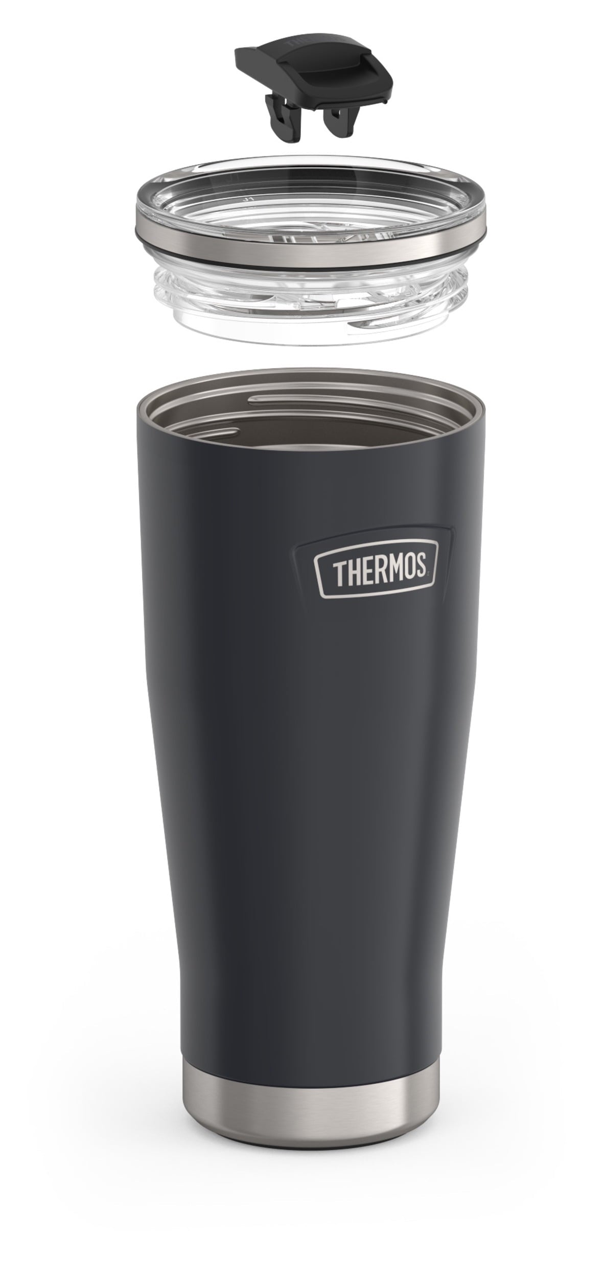 Lunabuddy™ Stainless Steel Tumbler, w/ Slide Lock Lid, Graphite, 18 oz