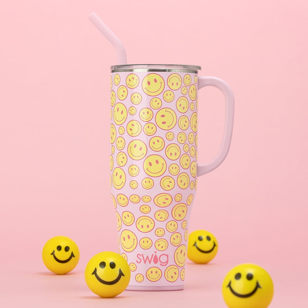 Lunabuddy™ 40oz Mega Mug | Insulated Stainless Steel Tumbler with Handle | Oh Happy Day