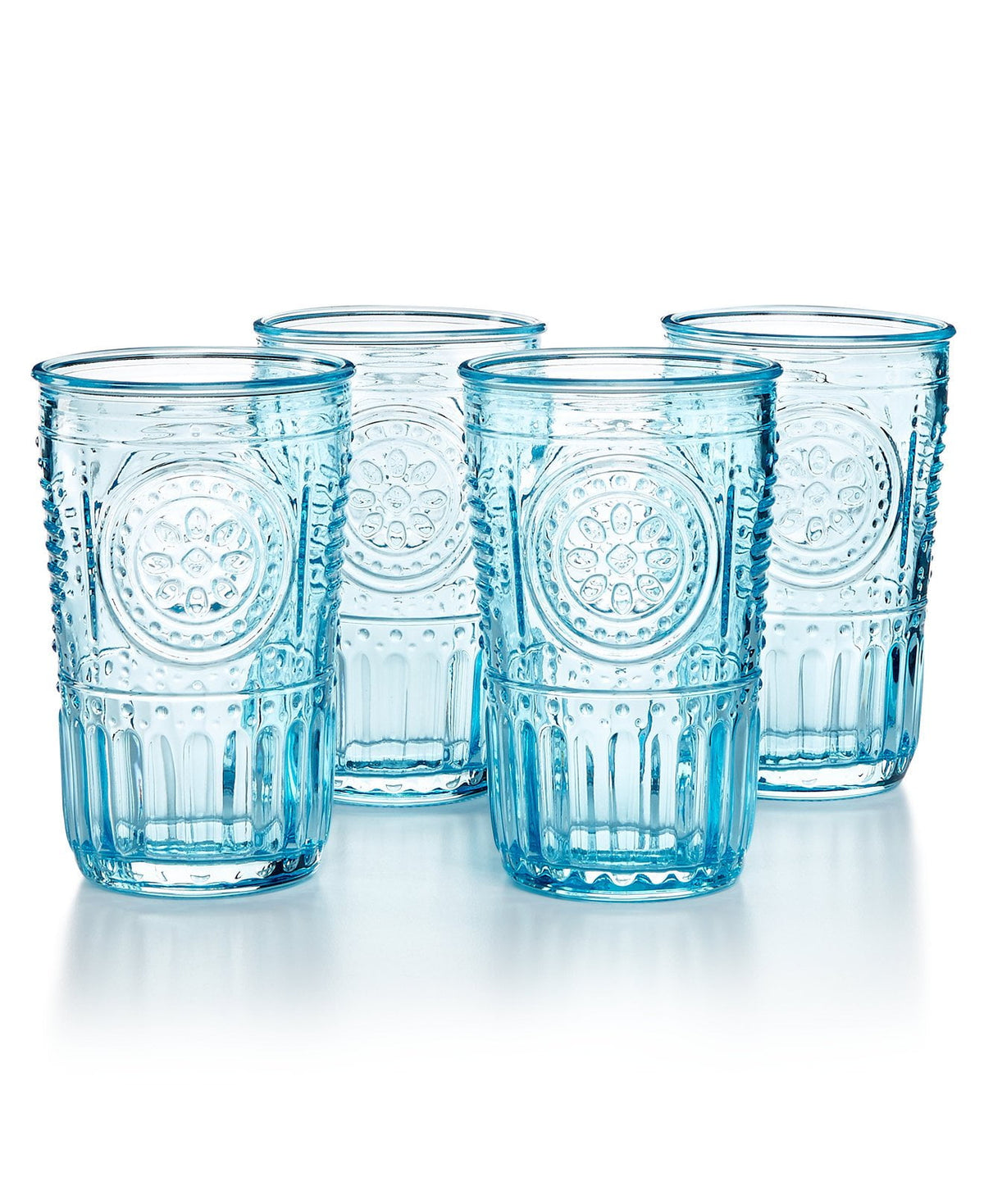 Lunabuddy™ Bormioli Rocco Romantic Tumbler - 10.25 oz Light Blue , Set of 4